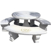 Best Selling Polished Outdoor White Stone Tables And Benches for Decoration