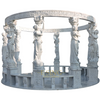 Garden Decorative Pavilion Modern Art Stone Column Garden Gazebo