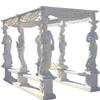 Large Outdoor Garden Marble Gazebo with Lady Statues for Sale