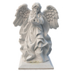 Stone Sculpture in Natural White Marble Angel Girl Statue with Wings