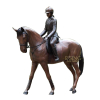 Classic Bronze Rider Horse Statue Outdoor Park Landcape Equestrian Cast Metal Sculpture Customize Size 