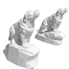 Wholesale Stone Statue White Marble Dog Animal Sculpture