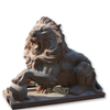 Hand Carved Decorative Natural Marble Lion Sculpture 
