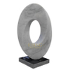 Big Size Circle Marble Abstract Sculpture Round White Modern Stone Statue