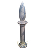White stone abstract water shape sculpture modern statue
