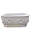 Indoor Simple Hand Carved Natural High Quality White Marble Bathtub for Bathroom