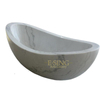 Elegant Design Solid Natural Marble Bathtubs Freestanding White Marble Oval Bathtub