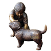 Wholesale Outdoor Garden Decor Girl and Dog Sculpture for Sale