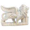 Large Size White Marble Lion with Wings Statue
