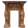 Natural Stone Entrance Gate Frame Hand Carved Exterior Stone Door Surround