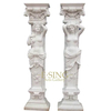 White Marble Home Decorative Garden Stone Marble Statue Balcony Column