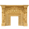 Exquisite Figure Carving Indoor Decorative White Marble Fireplace Surround