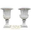 Large Size Garden Home Decor Natural Stone Hand Carved White Marble Flower Pot
