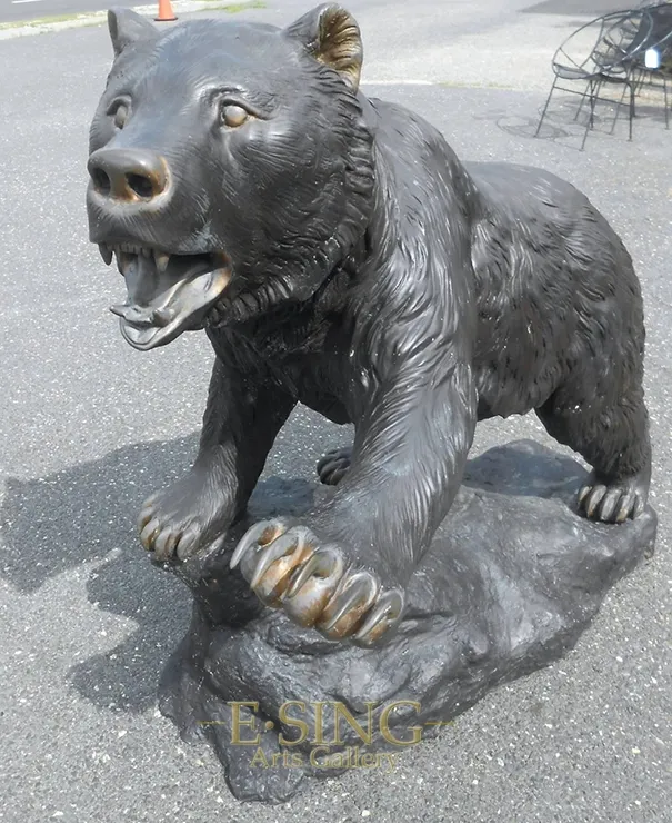 Outdoor Park Decoration Large Metal Animal Sculpture Bronze Brass Bear Sculpture for Sale