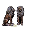 Bronze Lion Copper Garden Ornaments Metal Handcrafts Door Lion Statue Sculpture