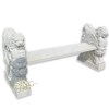 Classic Outdoor Stone Garden Products Hand Carving Marble Park Bench with Lion Head for Sale