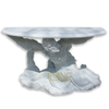 Customized Stone Table Villa Garden Decorative Marble Garden Table with Man Statue