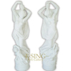 Outdoor Life Size Stone Nude Lady Statues with Child for Garden