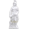Life Size Hand Carved Natural White Marble Greek Warrior Statue 