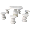 European Stye Outdoor Garden Natural Marble Table And Bench for Decoration