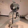 Hand Carved Custom Modern Stainless Steel Statue Art Abstract Apple Sculpture