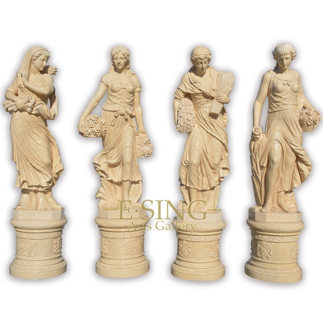 Luxury Home Decoration Life Size Greek Four Seasons Marble Statues