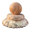 Garden Decorative Hand Carved Red Marble Spinning Ball Fountain