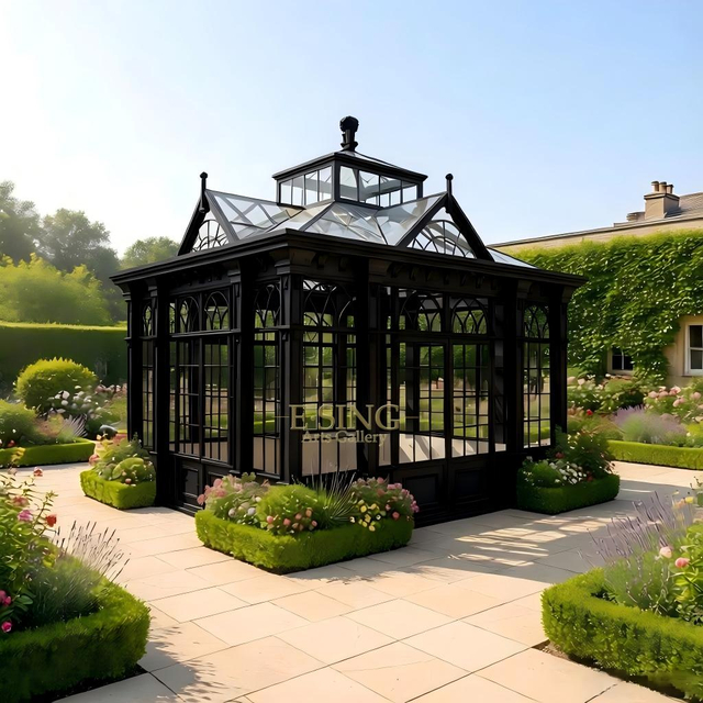 Outdoor Decoration Gazebo Designs Wrought Iron Pavilion for Afternoon Tea