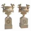 Natural Marble Planter Large Flower Pot Angel Child Statue Urns Stone Flowerpot