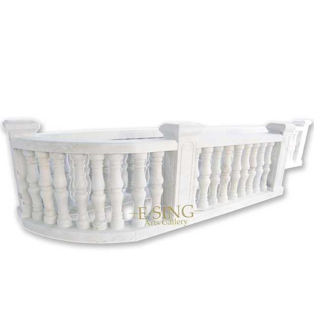 Natural Solid Cheap Decoration Marble Stone Straight Balustrade