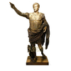 Bronze Augustus Caesar Statue Roman Emperor Prima Porta Sculpture Home Office Decor