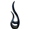 Black Stone Abstract Crane Stylized Hand Carved Marble Sculpture