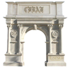 Hand Carved White Marble Funeral House Monument Tombstone