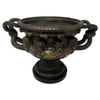 Famous Claasic Antique Bronze Flowerpot Italian Style Copper Planter with Figure Heads