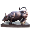 Life Size Bronze Wall Street Bull Statue Large Copper Outdoor Sculpture
