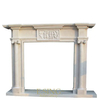 Popular Simple White Stone Marble Electric Fireplace for House