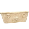 Home Used Cheap Natural Stone Bath Tub Yellow Marble Round Stone Bathtub for Fat People
