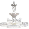 Classic Big Stone Fountain Water Marble Fountain with Lion Statues