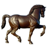 Patinated Tin Bronze Majestic Horse Sculpture for Commercial Atrium