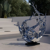 Outdoor Garden Indoor Modern Customized Art Decor Metal Crafts Polished Deer Stainless Steel Sculpture