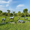 Large Size Outdoor Garden Modern Stainless Steel Metal Deer Sculpture Statue for Sale