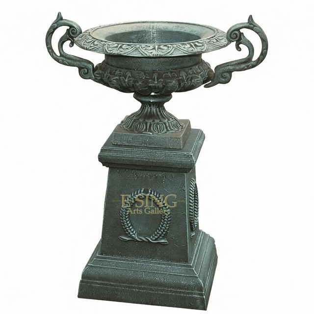 Decorative Low Price Outdoor Large Garden Metal Pots Cast Iron Urns