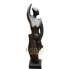 Custom design natural black marble abstract sculpture 