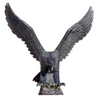 Wholesale Custom Natural Stone Black Marble Eagle Statue Sculpture for Garden Decoration