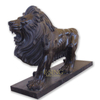 Garden Carved Large Animal Black Stone Lion Statue for Sale