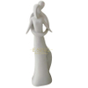 Simple Design Stone Figure White Sculpture Marble Man and Woman Abstract Statue