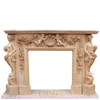 Stone Fireplace Manufacturer Electric Indoor Marble Statue Fireplace for Household