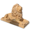 White Marble Outdoor Animal Sculpture Lion Sculpture Lying on The Lion