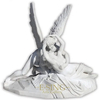 Famous Natural White Marble Garden Wings Man and Woman Statues for Sale