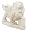 Life Size Outdoor Decoration Carving Marble Lying Lion Statue
